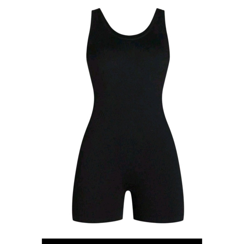 Warner's Shapewear Bodysuit Tummy Control Seamless Smoothing Romper Black L/XL